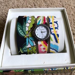 Vera Bradley Watch w/4 Changeable Bands